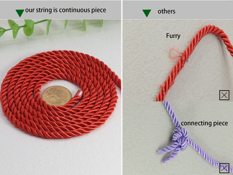 PAMIR TONG 5mm Twisted Satin Cord for Crafts 60 Yards Braided Decorative Cotton Cords Trims Polyester Twine Cord Thick Round Fabric Rope Thread for Sewing DIY Shiny Handfast Cord for Wedding - Image 5